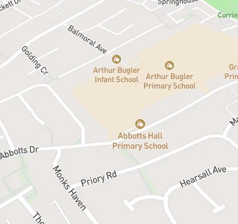 map for Abbots Hall Infant School