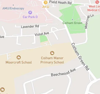 map for Colham Manor Primary School