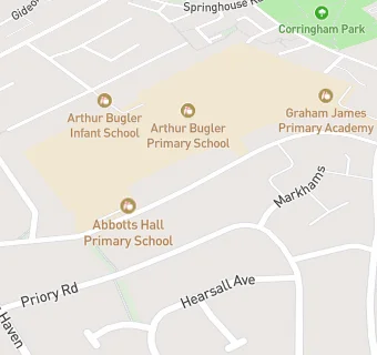 map for Abbots Hall Junior School