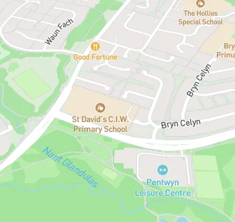 map for St David's C.I.W. Primary School