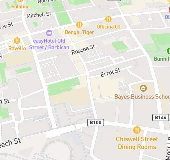 map for KOREAN BBQ AND VEGAN - BARBICAN