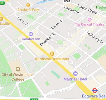 map for Kurdistan Restaurant