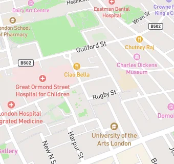 map for Holborn Medical Centre