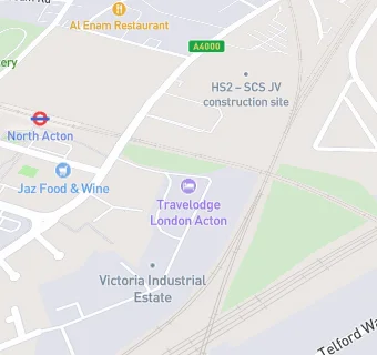 map for Travelodge London Acton