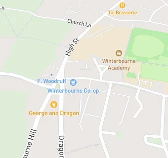 map for Winterbourne Post Office