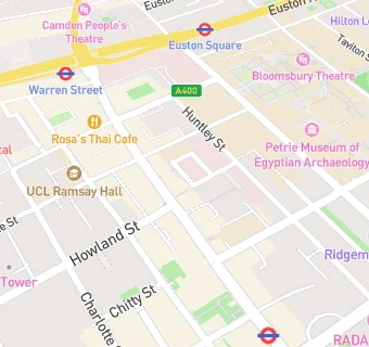 map for Fitzrovia Belle