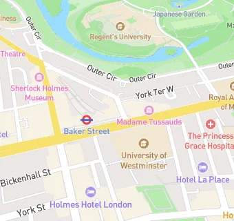 map for Madame Tussauds