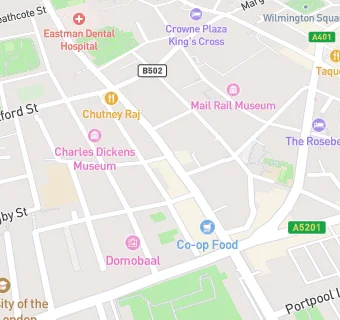 map for Grays Inn Road Medical Practice