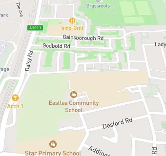 map for Eastlea Community School