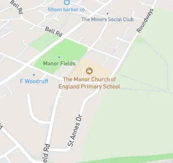 map for The Manor Church of England Primary School