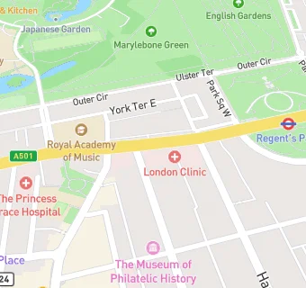 map for The London Clinic