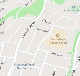 map for Pen-Y-Bryn Primary School