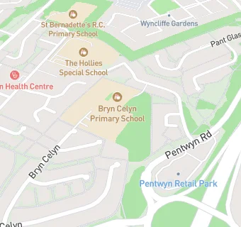 map for Bryn Celyn Primary Breakfast Club