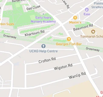 map for South West Ham Labour Club