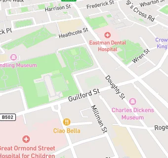 map for Nuffield Health Bloomsbury