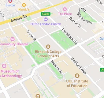 map for UCL Day Nursery