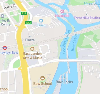 map for East London Arts & Music