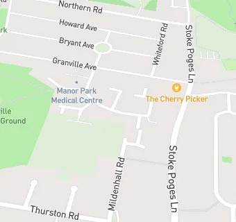 map for Manor Park Medical Centre