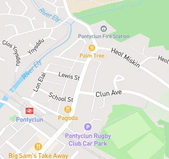 map for Pontyclun Rugby & Sports Club