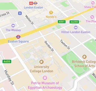 map for Bloomsbury Cafe