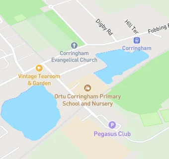 map for Ortu Corringham Primary School and Nursery