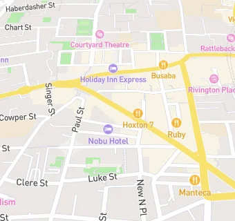 map for Nobu Hotel Shoreditch