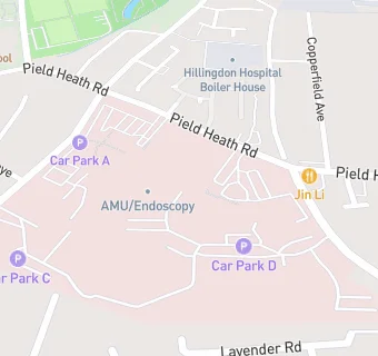 map for Hillingdon Hospital (Choices Restaurant)