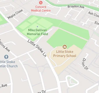 map for Little Stoke County Infant School