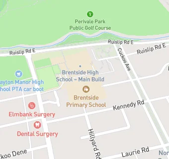 map for Brentside Middle School