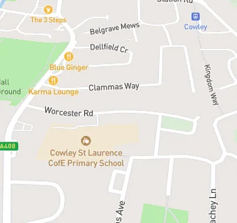 map for Cowley St Laurence CofE Primary School