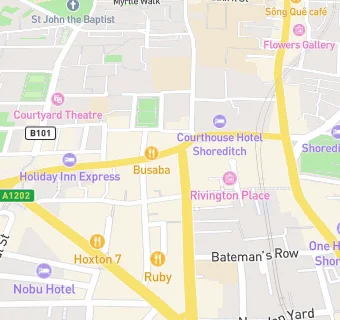 map for YORI Shoreditch