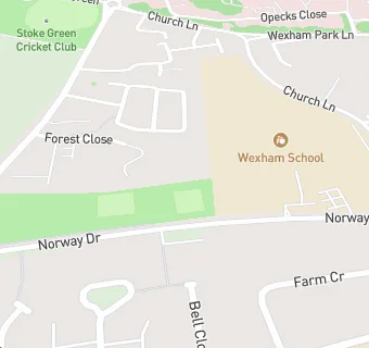 map for Wexham Bowls Club