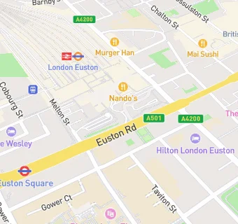 map for Euston Tap