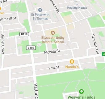 map for Bethnal Green Working Mens Club