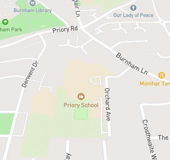 map for Priory School