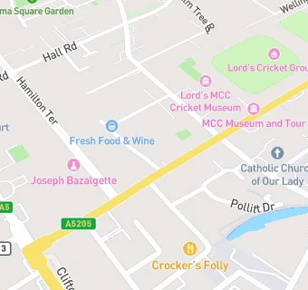 map for St Johns Wood Road Baptist Church