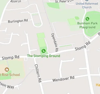 map for Burnham Bowls Club