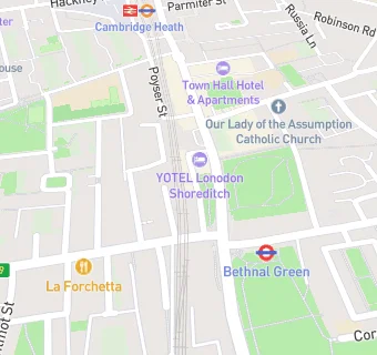 map for London Cocktail Club Paradise Row
