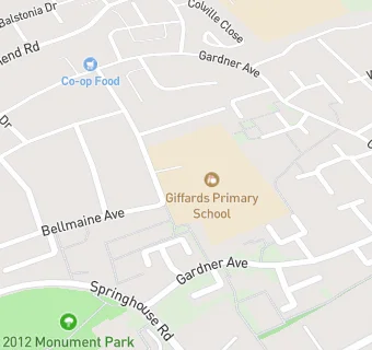 map for Giffards Primary School