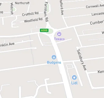 map for Budgens Furnival Filling Station