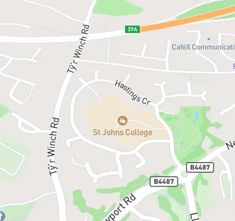 map for St Johns College