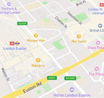 map for Euston Metro