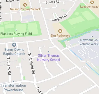 map for Oliver Thomas Nursery School