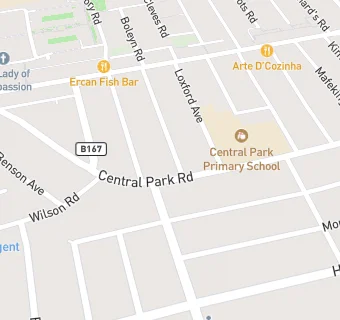 map for Central Park Infant School