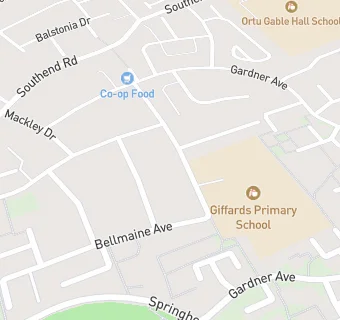 map for Giffards Primary School