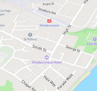 map for Shoeburyness Hotel