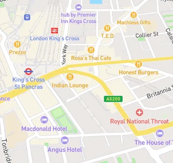 map for Stay Belevedere Hotels Ltd @Comfort Inn Kings Cross