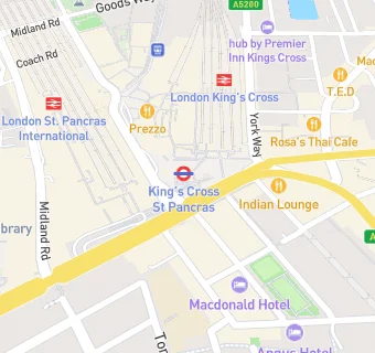 map for Pret A Manger