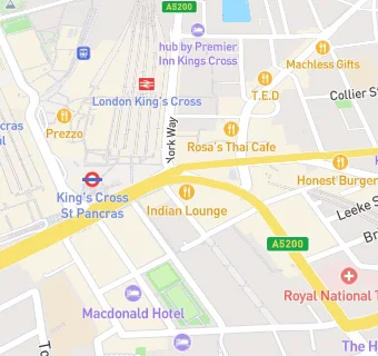 map for Kings Cross Tandoori