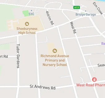 map for Richmond Avenue Primary and Nursery School